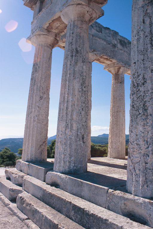 The colonnade of the Temple of Aphaea on Aegina