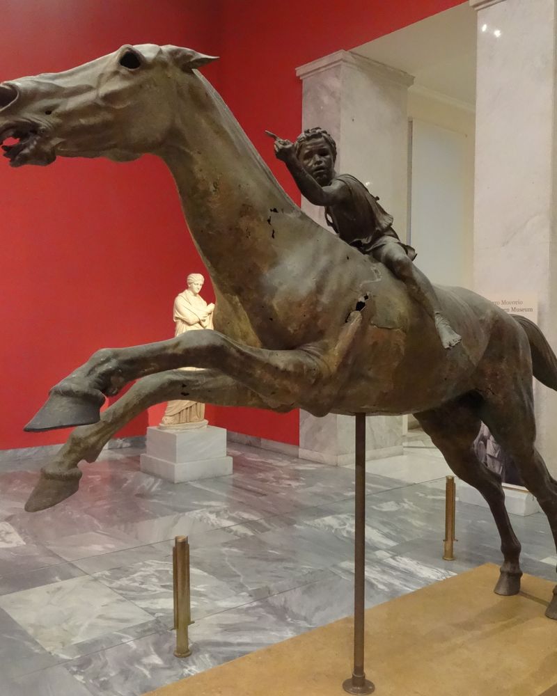 The bronze Jockey of Artemision in the National Archaeological Museum, Athens