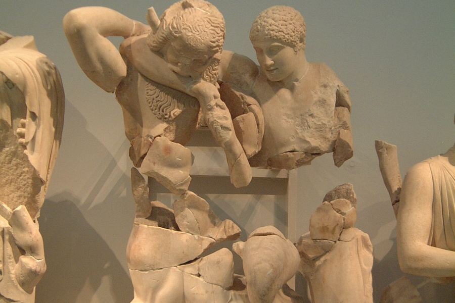 Sculpture from the Temple of Zeus pediment, Olympia Museum